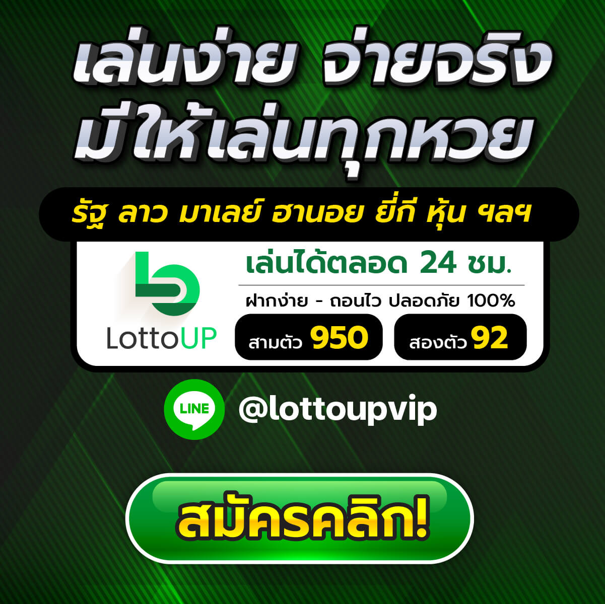 Lottoup เล่นง่ายจ่ายจริง มีให้เล่นทุกหวย
